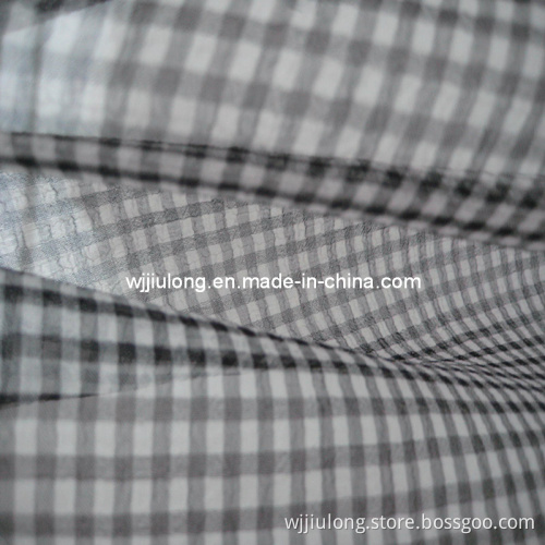 Plaid Cationic Chiffon Fabric